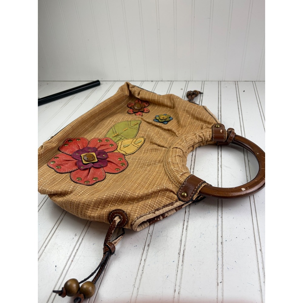 Fossil Vintage Y2K Woven Bohemian Boho Floral Shoulder Crossbody Bag - Picture 14 of 14